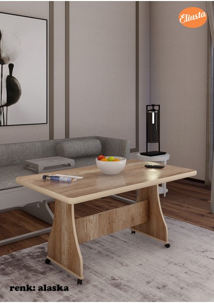 Tekerlekli Mdf Masa %100 Mdf Orta Sehpa Salon Masa Sehpa