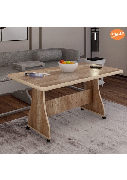 Tekerlekli Mdf Masa %100 Mdf Orta Sehpa Salon Masa Sehpa