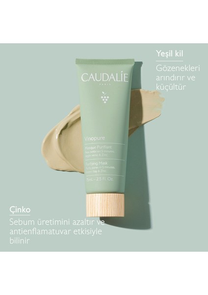 Yüz Maskesi Yeşil Kil ve Çinko İçerikli Arındırıcı Gözenek Sıkılaştırıcı 75 ml Yağlı Ciltler İçin modelleri