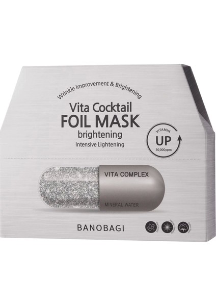 Vita Cocktail Aqua Folyo Yüz Maskesi Cilt Tonu Eşitleyen Aydınlatıcı Derin Nemlendirme 1'li