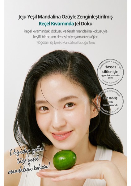 Jel Yüz Maskesi Yeşil Mandalina Özlü C Vitamini Aydınlatıcı Nemlendirici 110 gr Tüm Ciltler