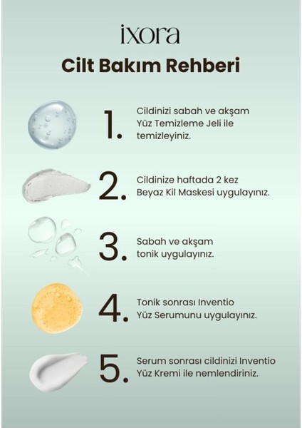 Ixora Inventio Beyaz Kil Krem Yüz Maskesi 75 ml Parabensiz Gözenek Sıkılaştırıcı ve Leke Karşıtı