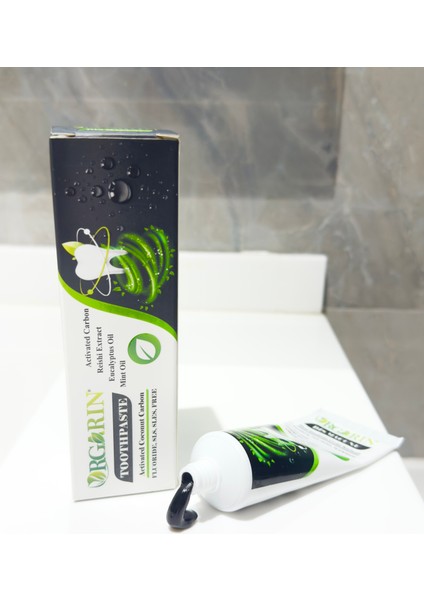 Aktif Karbonlu Beyazlatıcı Diş Macunu SLS İçermez 75 ml Nane ve Okaliptüs Aromalı