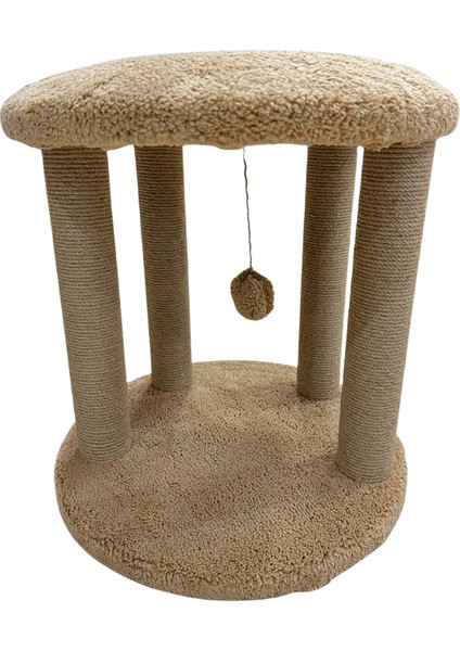 Kafesli Tasarım Model/ Üst Kat Yataklı / Genişlik 45 cm Kedi Tırmalama Tahtası / 4 Adet Tırmalama Rulosu – Dayanıklı Jüt Ip, Konforlu Yatak ve Oyun Alanlı Kedi Tırmalama Tahtası fırsatları