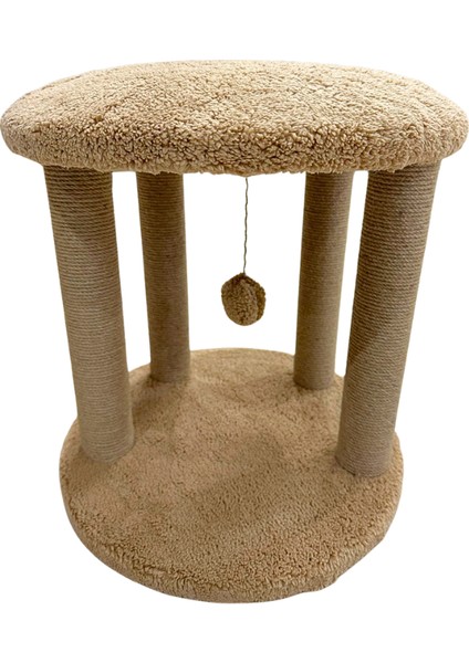 Kafesli Tasarım Model/ Üst Kat Yataklı / Genişlik 45 cm Kedi Tırmalama Tahtası / 4 Adet Tırmalama Rulosu – Dayanıklı Jüt Ip, Konforlu Yatak ve Oyun Alanlı Kedi Tırmalama Tahtası indirimleri