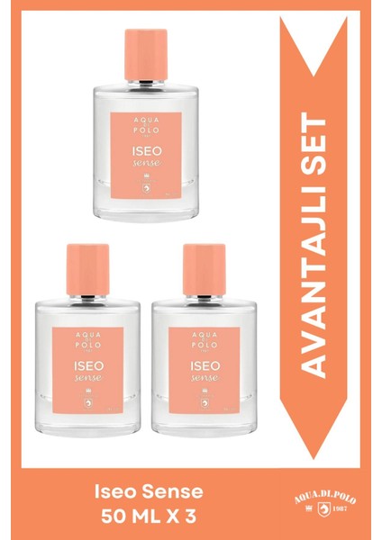 Iseo Sense Kadın Parfüm Seti 3'lü STCC011003