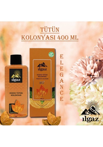 Elegance Series Tütün Kolonyası 400 ml 80 Derece Ferahlatıcı Erkek Eau de Cologne