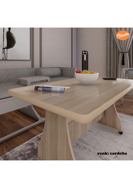 Tekerlekli Mdf Masa %100 Mdf Mutfak Masası Orta Sehpa