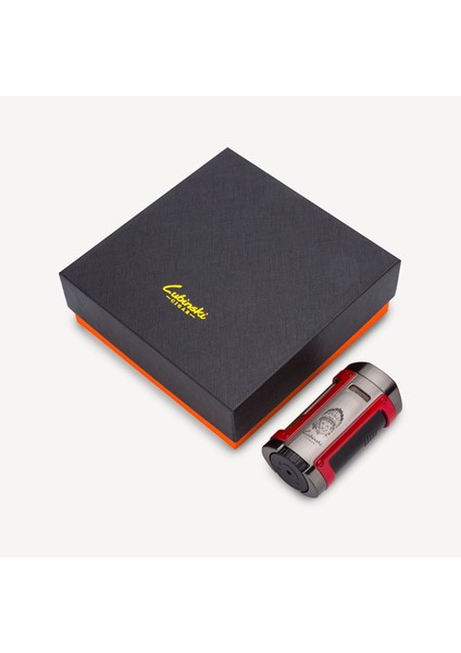 Sehpalı Kılıflı Dört Torch Puro Çakmağı Gunmetal-Kırmızı fırsatları