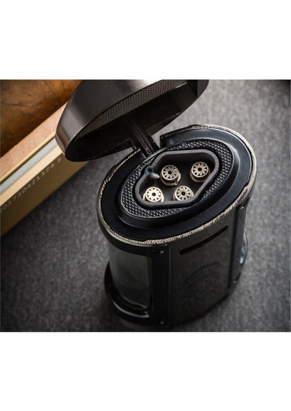 Sehpalı Kılıflı Dört Torch Puro Çakmağı Gunmetal-Kırmızı indirimleri