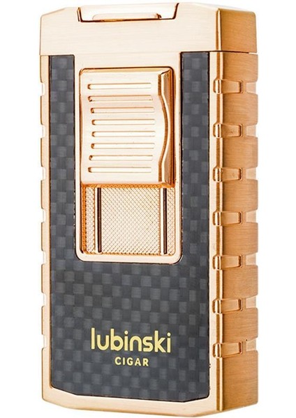 Yeni Stil Delicili Çift Torch Puro Çakmağı Gold modelleri