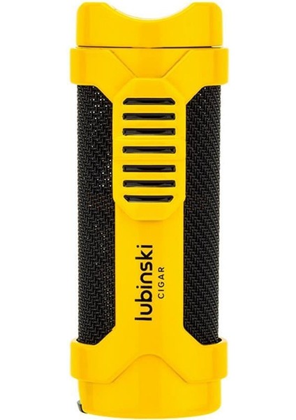 Cigar Sehpa Kapaklı Delicili Tek Torch Puro Çakmağı Sarı