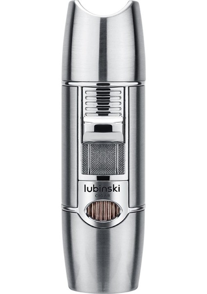 Tek Torch Sehpalı Delicili Puro Çakmağı Silver