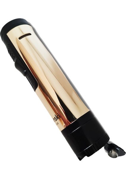 Metal Pürmüz Puro Delici İğne ve Sehpalı Çakmak Siyah-Gold modelleri