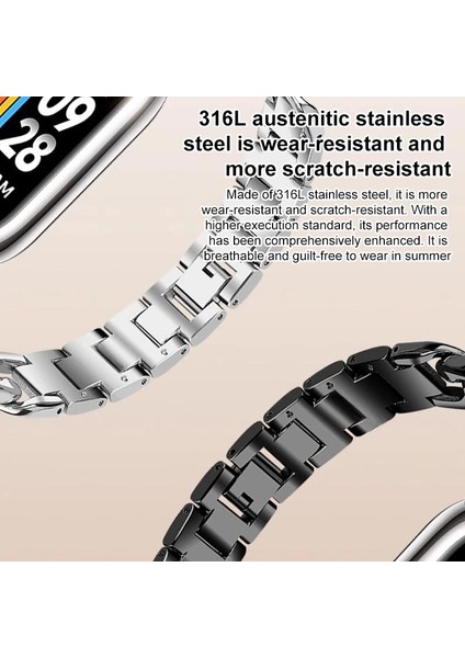 Xiaomi Akıllı Bileklik 10 / 9 / 8 Için Paslanmaz Çelik Saat Kayışı (Yurt Dışından) fırsatları