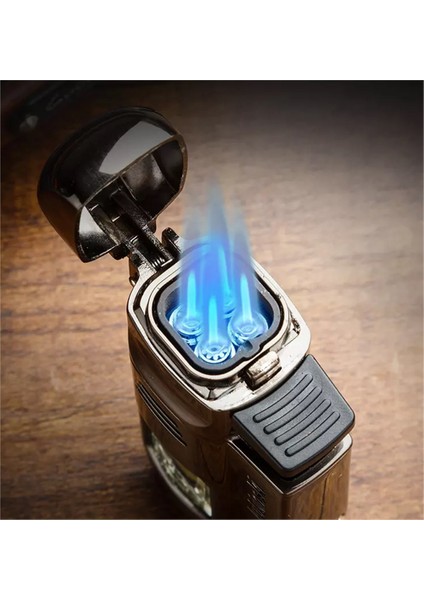 Yeni Stil Delicili Dört Torch Puro Çakmağı Gunmetal modelleri