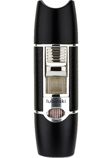 Tek Torch Sehpalı Delicili Puro Çakmağı Siyah