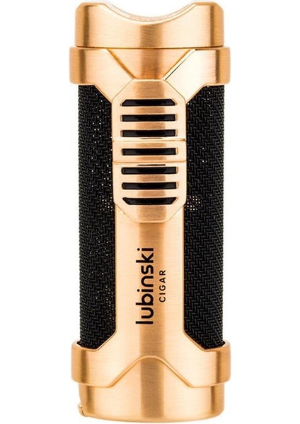 Cigar Sehpa Kapaklı Delicili Tek Torch Puro Çakmağı Gold