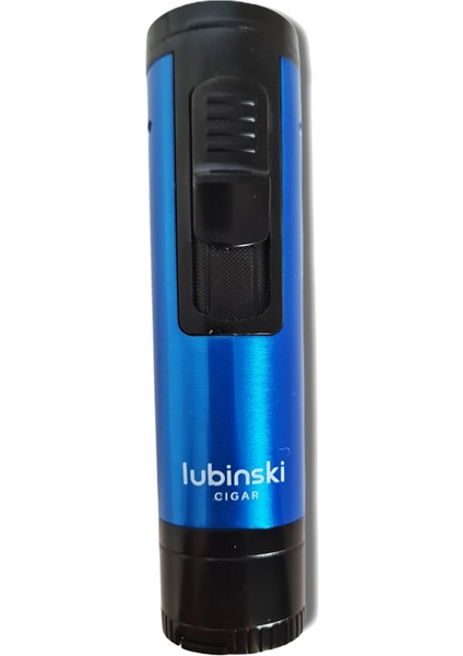 Metal Pürmüz Puro Delici İğne ve Sehpalı Çakmak Siyah-Mavi fırsatları