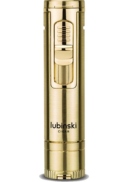 Metal Pürmüz Puro Delici İğne ve Sehpalı Çakmak Gold