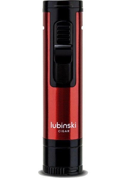 Tek Torch Sehpalı Delicili Puro Çakmağı Siyah-Kırmızı