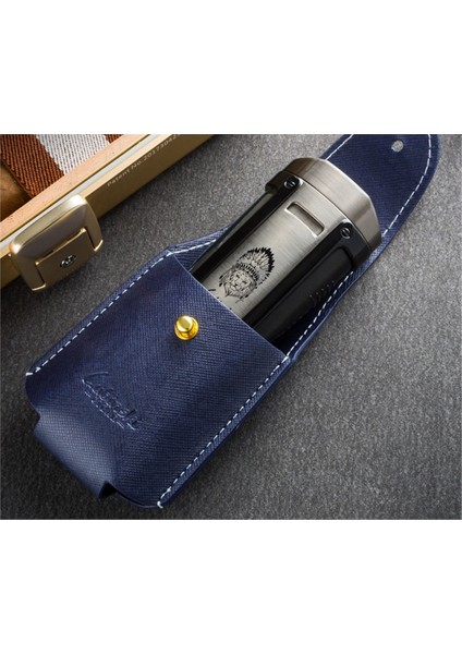 Sehpalı Kılıflı Dört Torch Puro Çakmağı Gunmetal-Sarı fırsatları