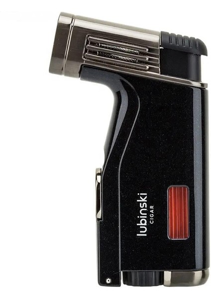 Cigar Delicili Çift Torch Puro Çakmağı Siyah
