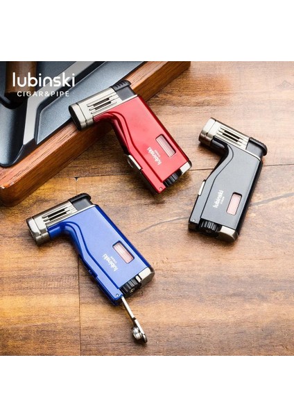 Cigar Delicili Çift Torch Puro Çakmağı Mavi modelleri