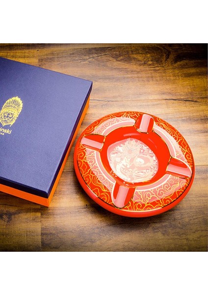 Premium Yeni Seri Dörtlü Yuvarlak Puro Küllüğü Kırmızı fırsatları