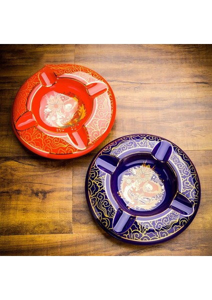 Premium Yeni Seri Dörtlü Yuvarlak Puro Küllüğü Kırmızı indirimleri