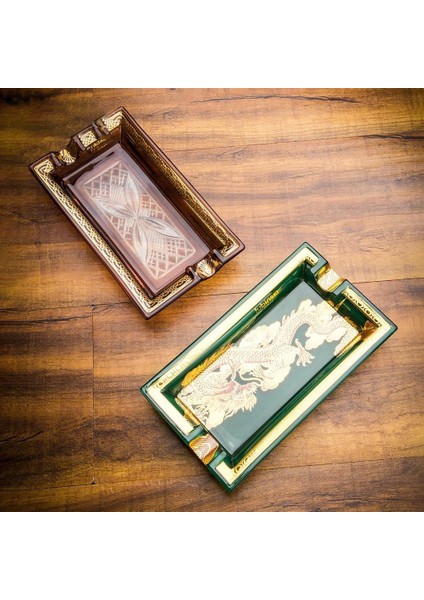 Elegant Dragon Ikili Dikdörtgen Puro Küllüğü Yeşil indirimleri