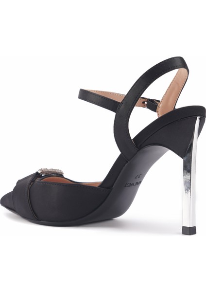 MAEVER2 3PR Siyah Kadın Topuklu Sandalet