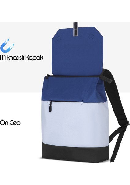 MCE-1304 14.1" Zen Eco Günlük Sırt Çantası Mavi Gri modelleri