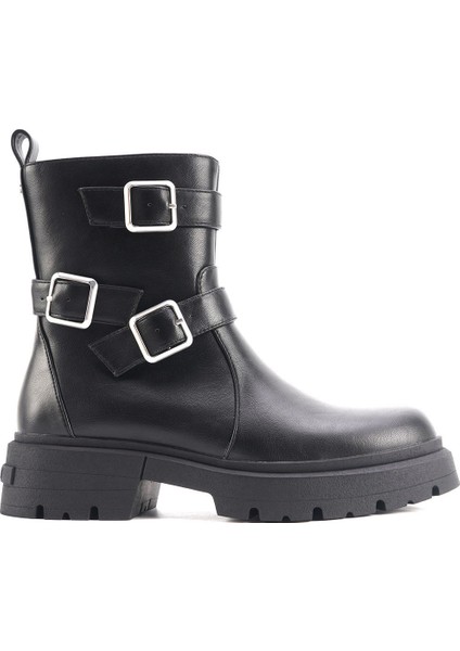 FERANA 4PR Siyah Kadın Biker Bot