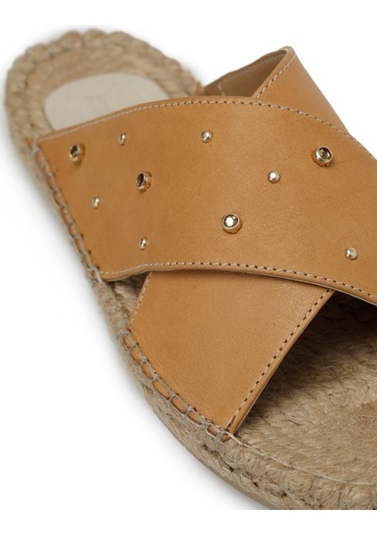 WONGA 4FX CAMEL. Kadın Düz Terlik