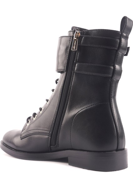 Valerın 4pr Siyah Kadın Düz Bot