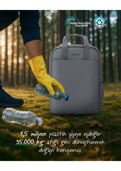 MCE-1522 15.6" Nova Eco Notebook Sırt Çantası Gri