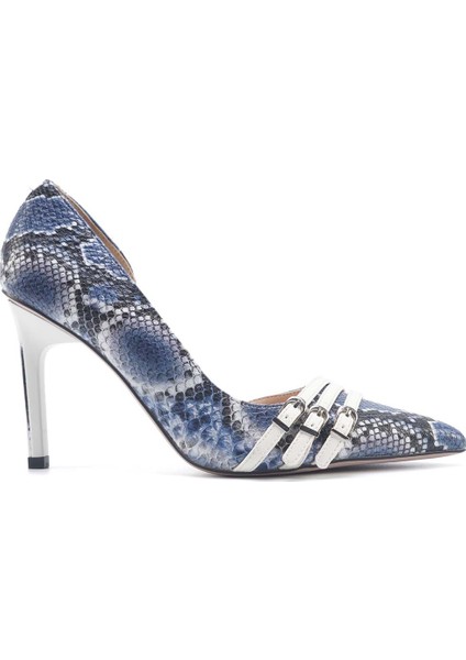 DESIRAE2 5FX Mavi Kadın Topuklu Ayakkabı
