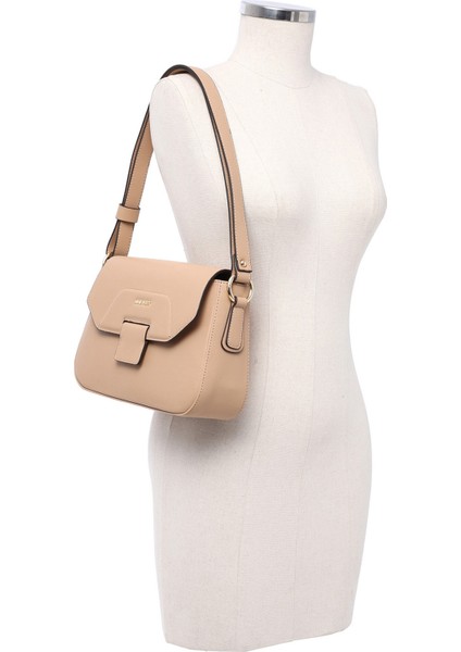 PERLETOA 5FX Bej Kadın Omuz Çantası