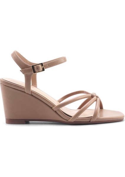 JORGIA 5FX NUDE. Kadın Dolgu Topuk Sandalet