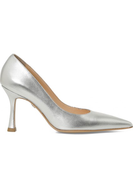 Rovaso2 5fx Gümüş Kadın Topuklu Ayakkabı