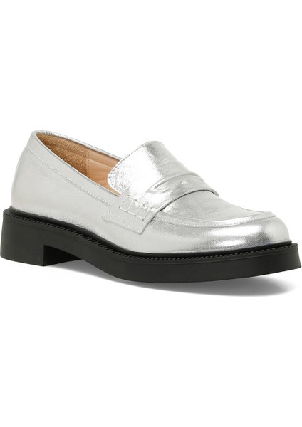 Lunler2 5fx Gümüş Kadın Loafer