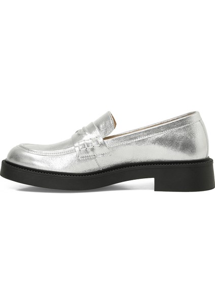 Lunler2 5fx Gümüş Kadın Loafer