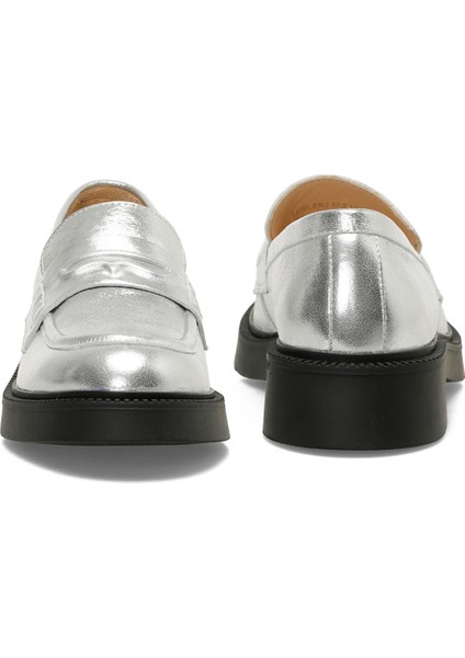 Lunler2 5fx Gümüş Kadın Loafer