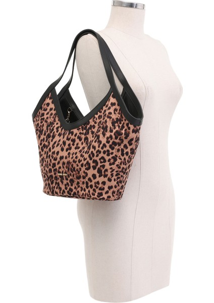 Duobly 5pr Leopar Kadın Omuz Çantası