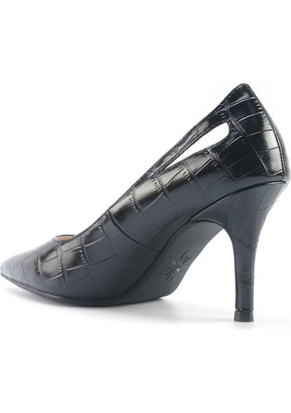 Rene 5fx Siyah Kadın Topuklu Ayakkabı