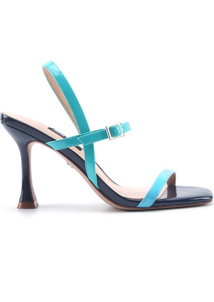 MONIQUE2 5FX Mavi Kadın Topuklu Sandalet