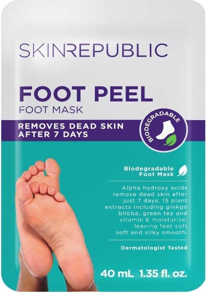 Ayak Maskesi Peeling Etkili 15 Bitki Özlü AHA ve Üre Formüllü 40 ml Yenileyici