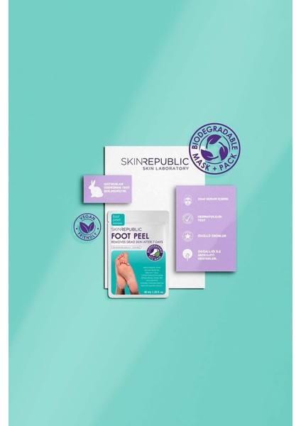 Ayak Maskesi Peeling Etkili 15 Bitki Özlü AHA ve Üre Formüllü 40 ml Yenileyici