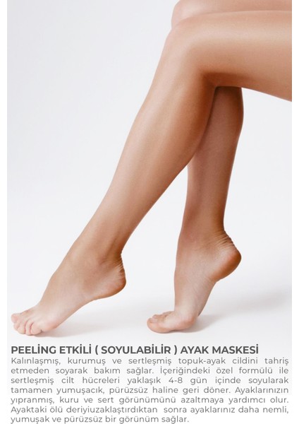 Peeling Etkili (Soyulabilir) Ayak Maskesi 30 ml 2'li Set
